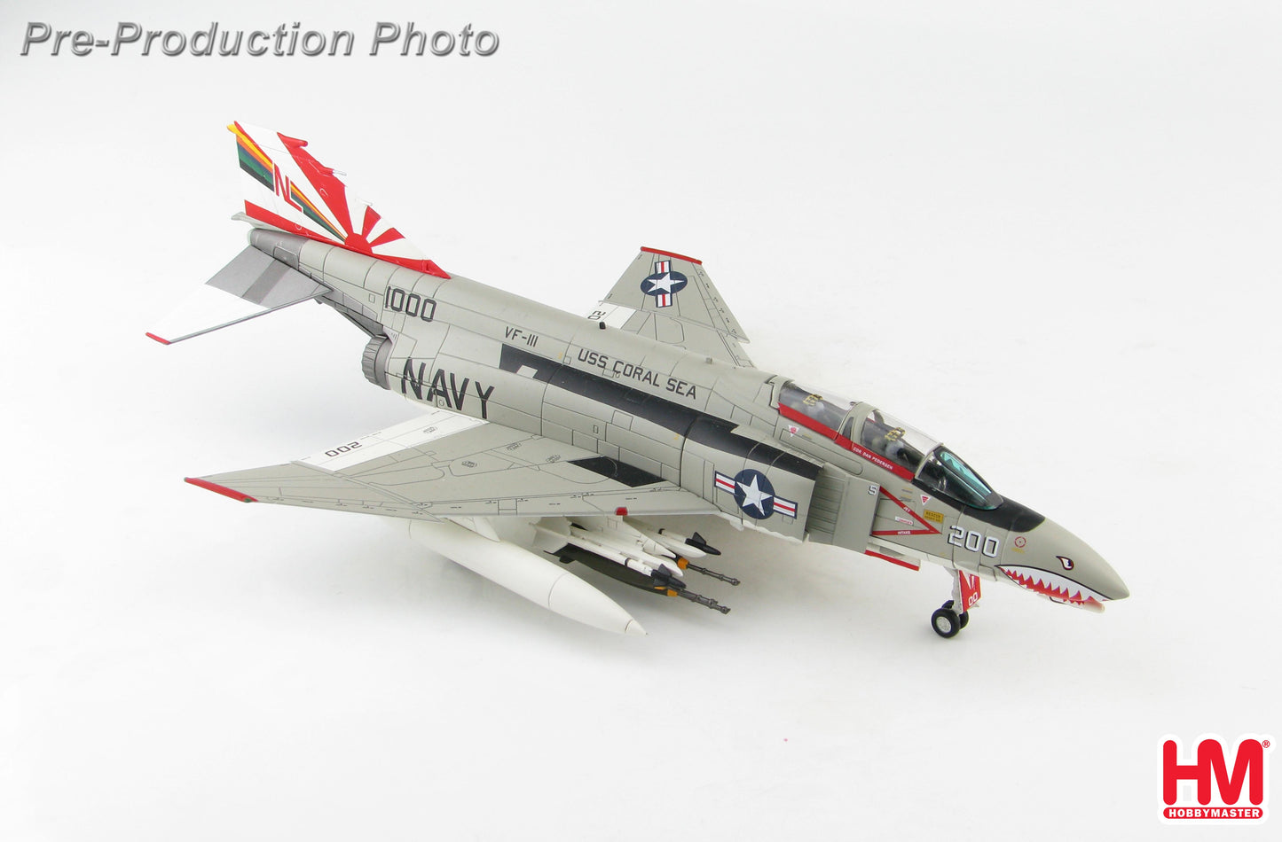 Hobby Master HA19021 1:72 F-4B 200, VF-111 "Sundowners", USS Coral Sea, 1970s