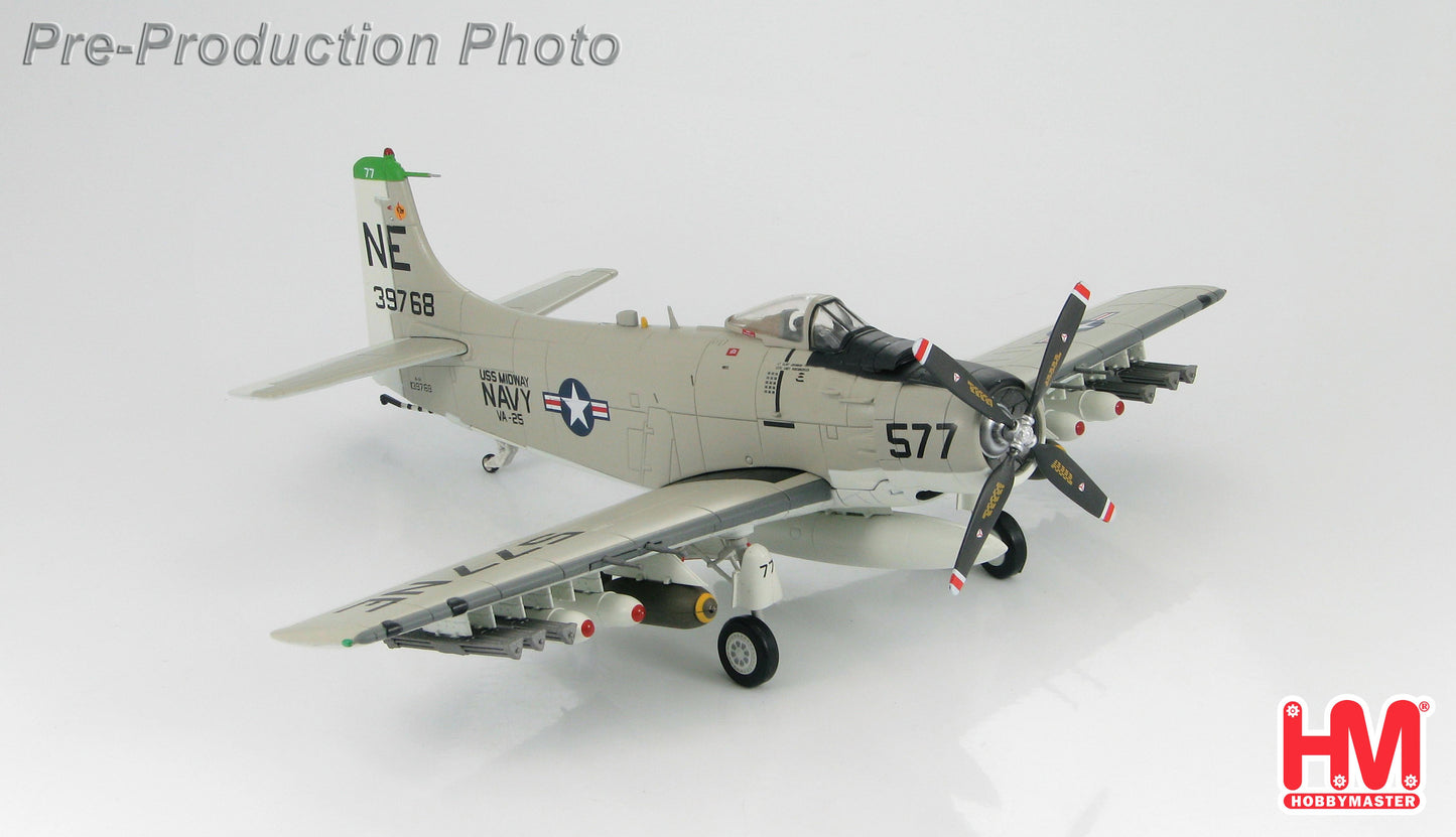 Hobby Master HA2903 1:72 Douglas A-1H Skyraider 39768, VA-25, USS Midway, The Fist of the Fleet, 1964