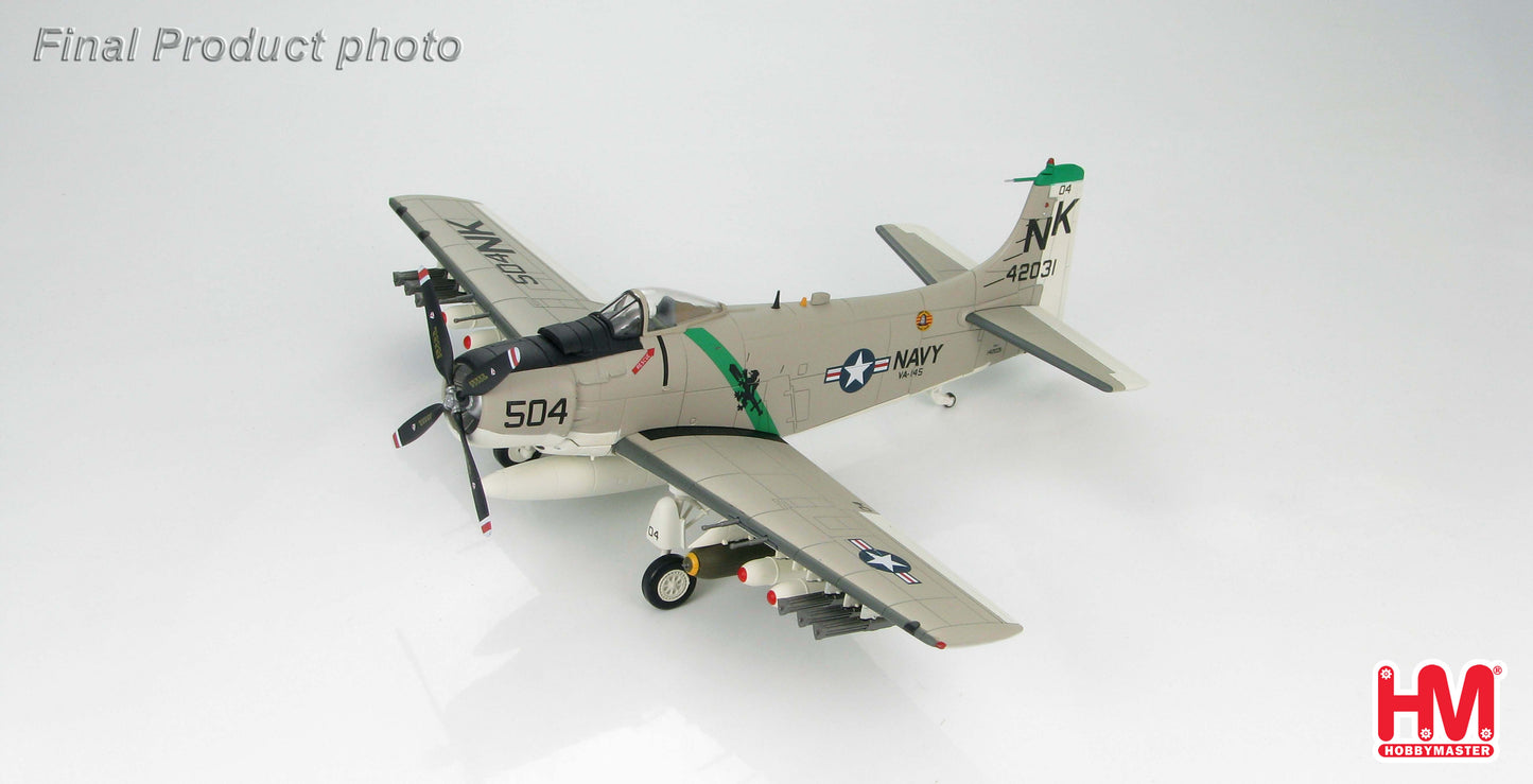 Hobby Master HA2906 1:72 Douglas A-1J Skyraider BuNo. 142031, VA-145 The Swordsmen, Feb 1, 1966