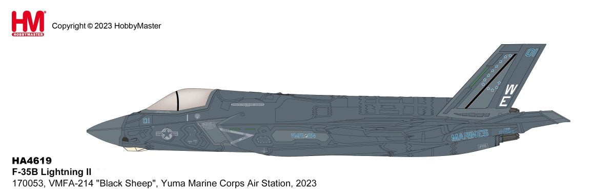 Hobby Master HA4619 1:72 F-35B Lightning II VMFA-214 “Black Sheep”, Yuma Marine Corps Air Station, 2023