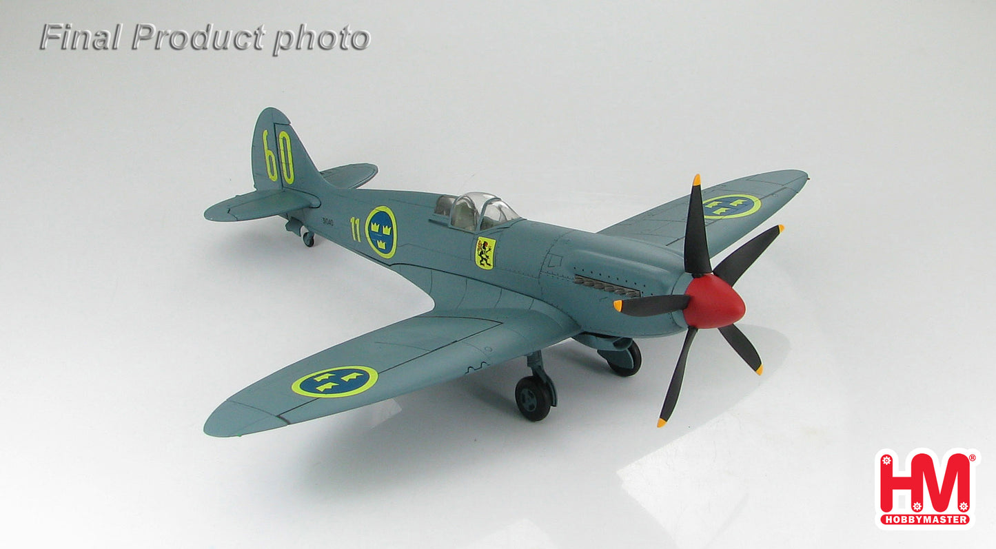 Hobby Master HA7602 Swedish Air Force S-31 (Supermarine Spitfire PR XIX) yellow 60 , F.11 Flight Reconnaissance Wing at Nykoping Sweden