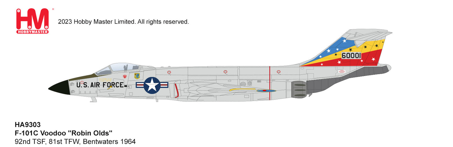 Hobby Master HA9303 1:72 F-101C Voodoo 92nd TFS, 81st TFW, Bentwaters 1964 Robin Olds