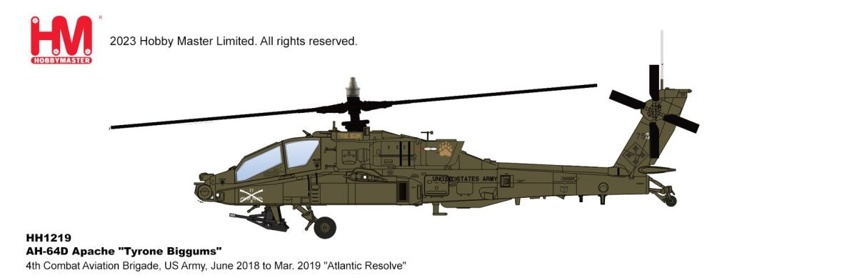 Hobby Master HH1219 1:72 AH-64D Apache 4th Combat Aviation Brigade, US Army, June 2018 to Mar. 2019 “Atlantic Resolve”