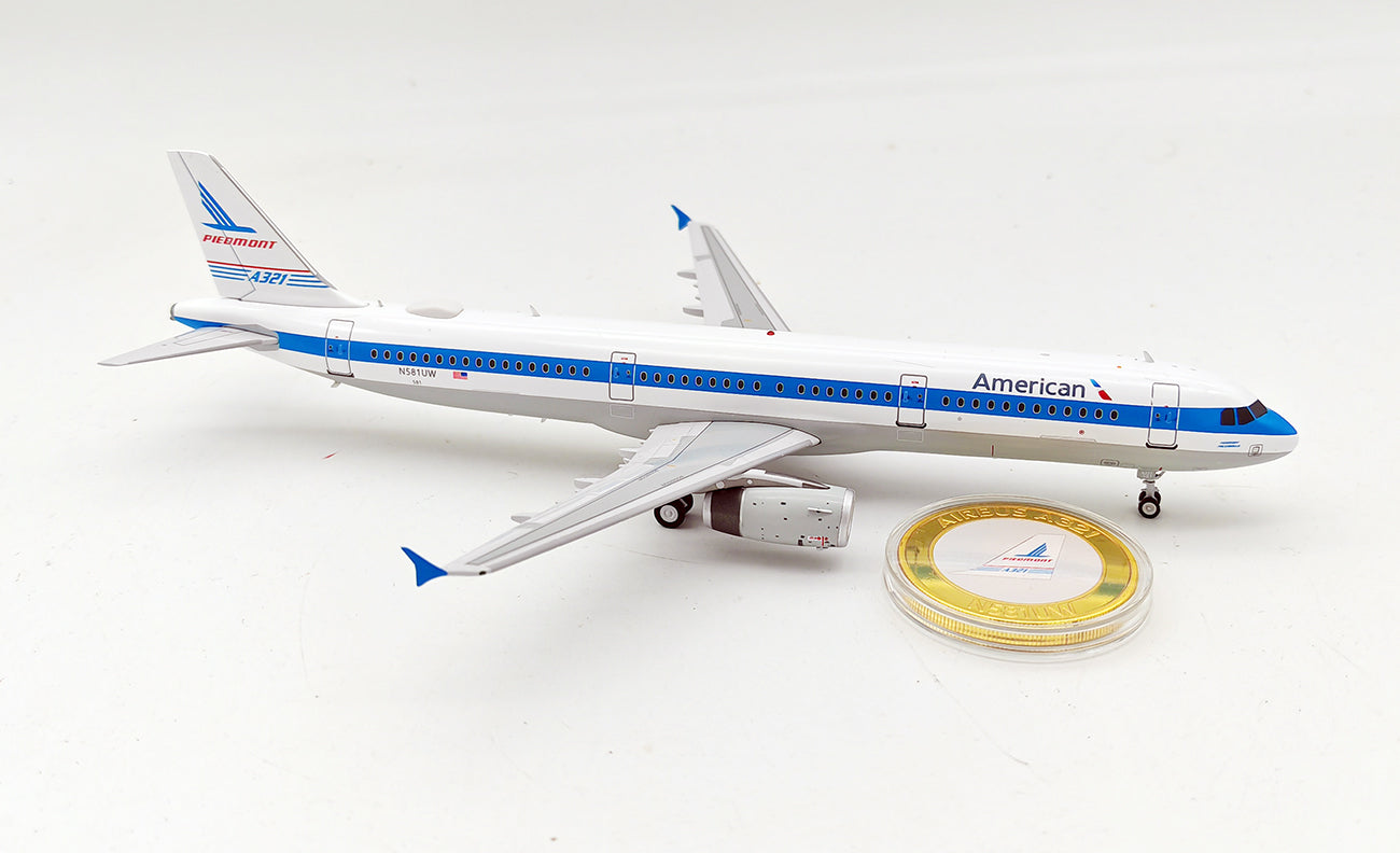 Inflight IF321AA581 1:200 American Airlines Airbus A321-231 N581UW Plus Collector Coin