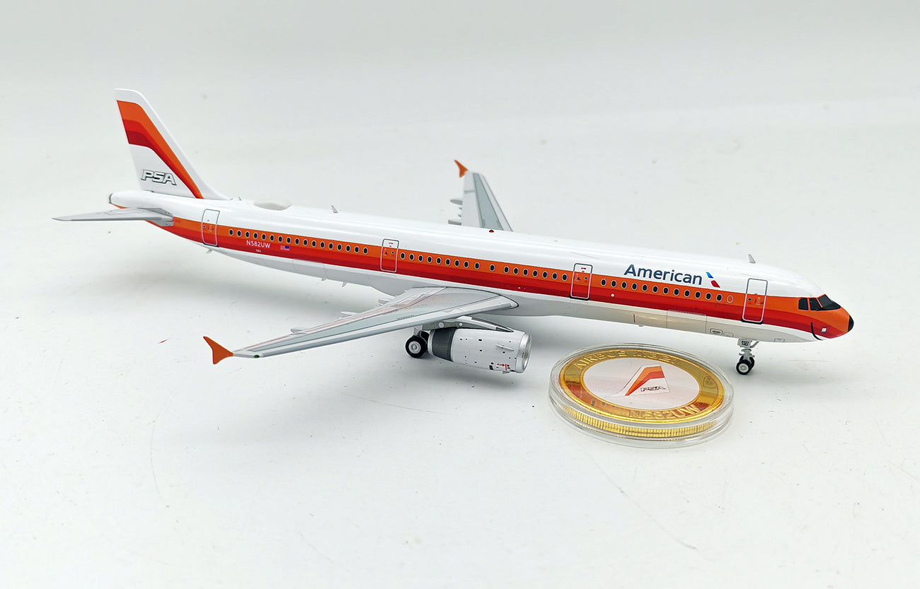 Inflight IF321AA582 1:200 American Airlines Airbus A321-231 N582UW Plus Collectors Coin
