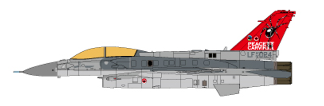 Pre-Order JC Wings JCW-72-F16-023 1:72 F-16D, Republic of Singapore Air Force, 425th Fighter Squadron, 2023