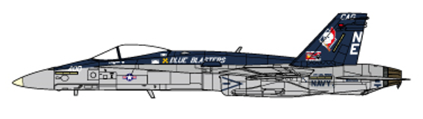 JC Wings JCW-72-F18-018 F/A-18C Hornet, U.S. Navy, VFA-34 Blue Blasters, USS Carl Vinson, The last Cruise, 2018