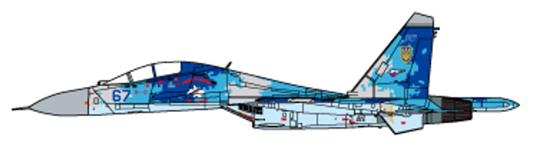 Pre-Order JC Wings JCW-72-SU27-012 Sukhoi SU-27UB Flanker Ukraine Air Force, 831st Tactical Aviation Brigade, 2017