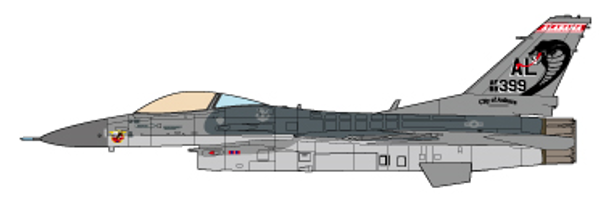 JC Wings JCW-144-F16-006 1:144 F-16C USAF ANG 100th Fighter Squadron, 187th Fighter Wing