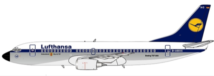 JC Wings EW4733002 1:400 Lufthansa Boeing 737-300 D-ABXC