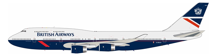 *B-Models B-744-BNLN 1:200 British Airways Boeing 747-400 G-BNLN