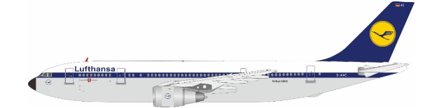 Pre-Order JFox JF-A300-001 1:200 Lufthansa Airbus A300B2-1C D-AIAC