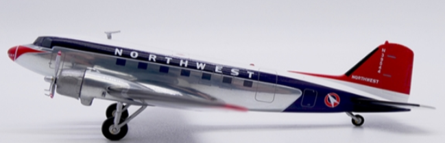 Pre-Order JC Wings XX2382 1:200 Northwest Airlines McDonnell Douglas DC-3 "Polished" N39544