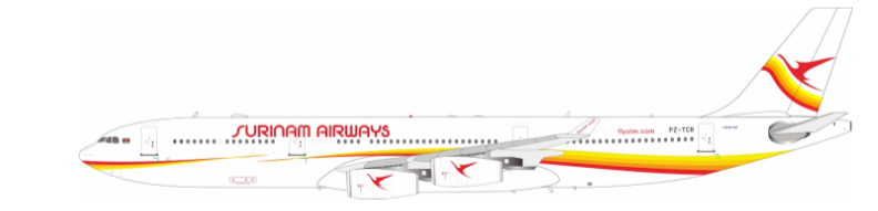 Inflight IF343PY0224 1:200 Surinam Airways Airbus A340-313 PZ-TCR