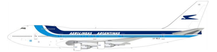 Inflight IF742LV1224 1:200 Aerolineas Argentinas Boeing 747-287B LV-MLO