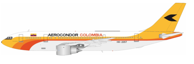 Pre-Order JP60 Aero Modelos JP60-AC-A300-HK2057 1:200 Aerocondor Colombia Airbus A300B4-2C HK-2057