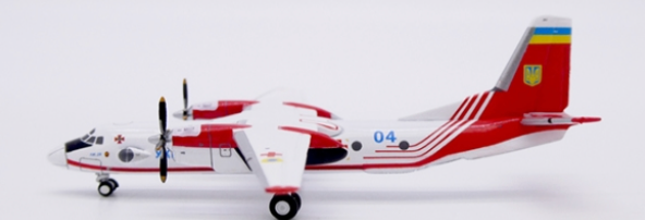 Pre-Order JC Wings LH4328 1:400 Ukraine Air Force Antonov An-26 "Rescue Service" Reg: 04