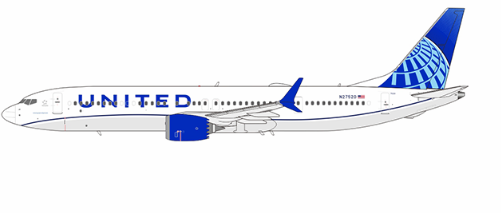 Pre-Order NG Models 89012 1:400 United Airlines 737 MAX 9 N27520 (Blue Evolution livery)