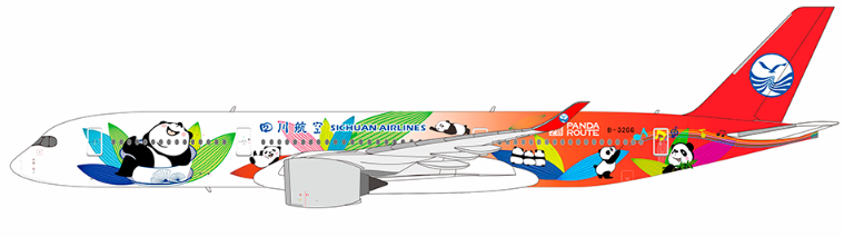 Pre-Order NG Models 39064 1:400 Sichuan Airlines A350-900 B-325J (Panda Route (ULTIMATE))