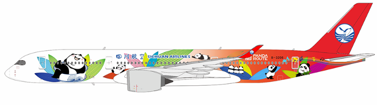 Pre-Order NG Models 39065 1:400 Sichuan Airlines A350-900 B-32G6 (Panda Route)