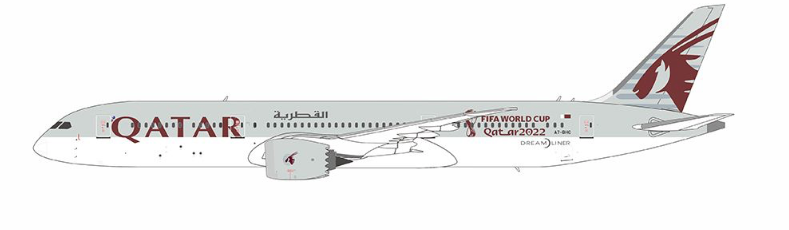 Pre-Order NG Models 55098 1:400  Qatar Airways 787-9 Dreamliner A7-BHC (with "FIFA World Cup Qatar 2022" sticker)