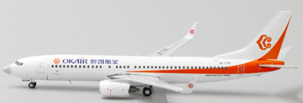 Pre-Order JC Wings XX4411 1:400 Okay Airways Boeing 737-800 "Grey nose" Reg: B-1732