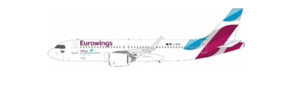 Pre-Order JFox JF-A320-055L 1:200 A320-251N Eurowings Reg. D-AENI