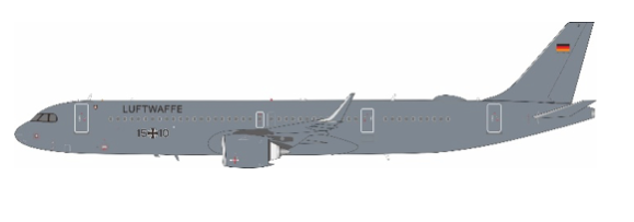 Pre-Order JFox JF-A321-049L 1:200 A321-251NX German Government Reg. 15+10