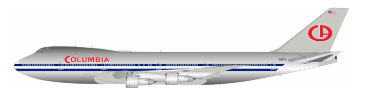 Pre-Order B-Models B-741-AIRPORT75-50-P 1:200 COLUMBIA Boeing 747-100 Airport 75