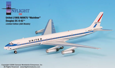 InFlight IF80014 1:200 United Airlines DC - 8 - 62H N8967U