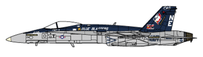 JC Wings JCW - 72 - F18 - 018 F/A - 18C Hornet, U.S. Navy, VFA - 34 Blue Blasters, USS Carl Vinson, The last Cruise, 2018