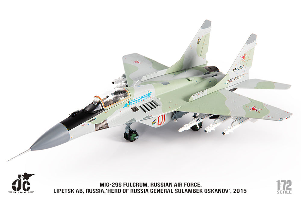 JC Wings JCW-72-MG29-013 MIG-29S Fulcrum Russian Air Force, "Hero of Russia General Sulambek Oskanov", 2015