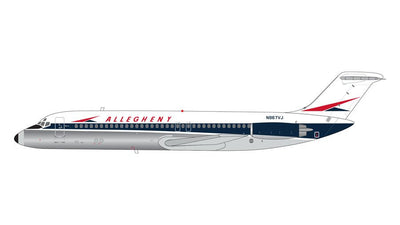 Pre - Order Gemini Jets G2USA1358 1:200 Allegheny Airlines DC - 9 - 30 N967VJ (w/ polished belly & upgraded stand)