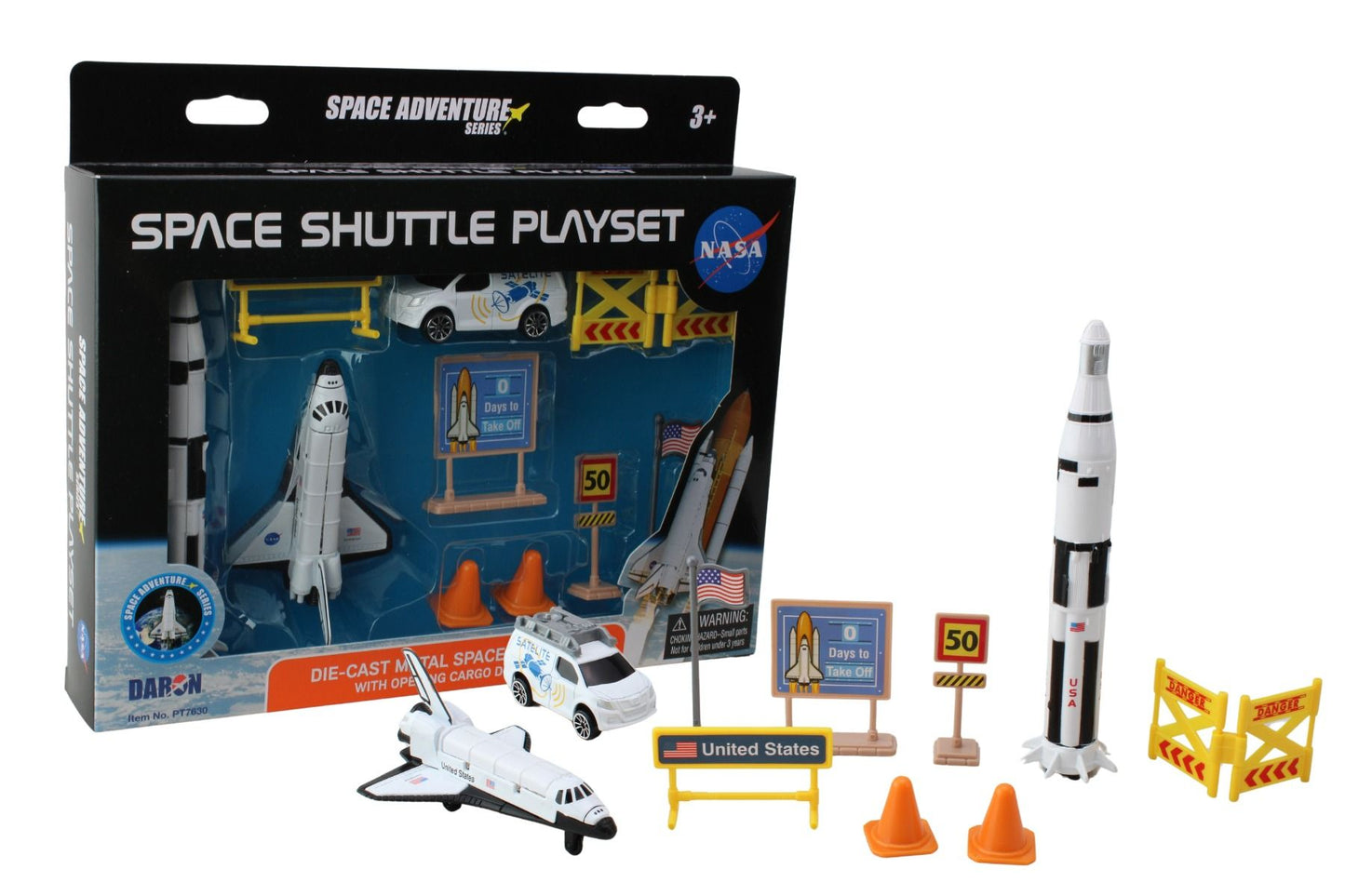 Daron Space Adventure SPACE SHUTTLE PLAYSET 10-PIECE PT7630