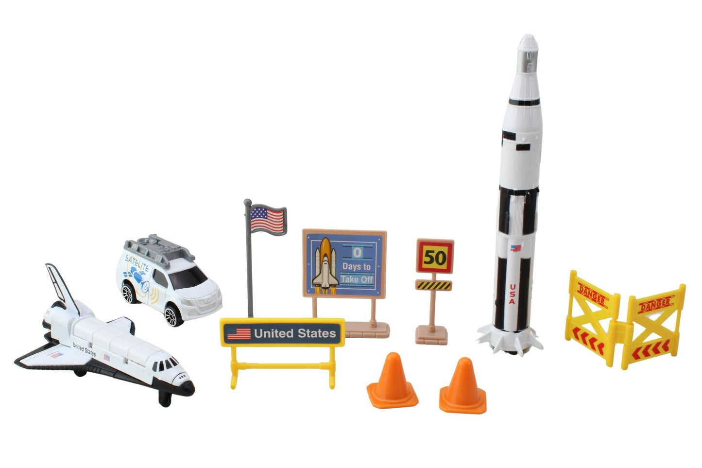 Daron Space Adventure SPACE SHUTTLE PLAYSET 10-PIECE PT7630