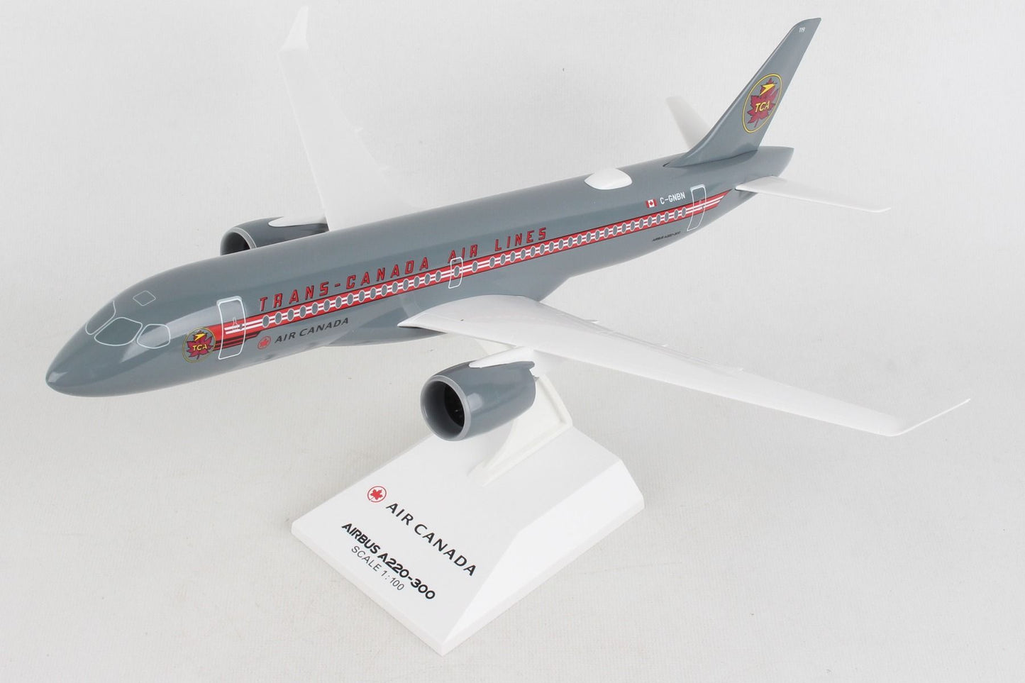 SkyMarks 1:100 Air Canada Airbus A220-300 C-GNBN Trans-Canada retro scheme SKR1083