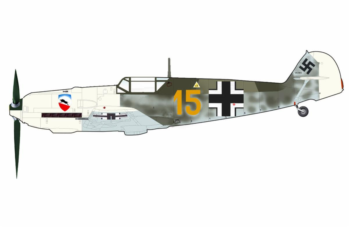 Pre Order Hobby Master HA8723 1:48 BF 109E-3 "Karl Wolff" Yellow 15, III/JG 52, France, August 1940