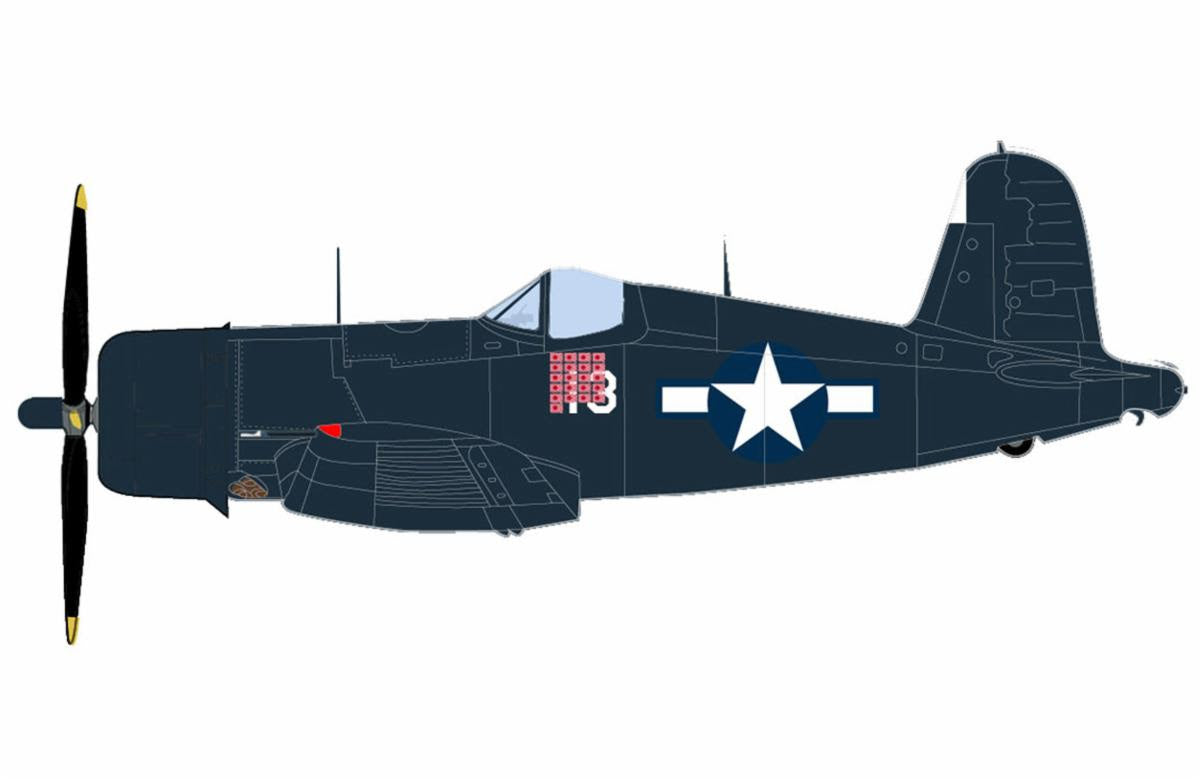 Pre Order Hobby Master HA8226 1:48 F4U-4 Corsair White 13, Capt. Kenneth Walsh (21 kills), VMF-222, Okinawa 1945