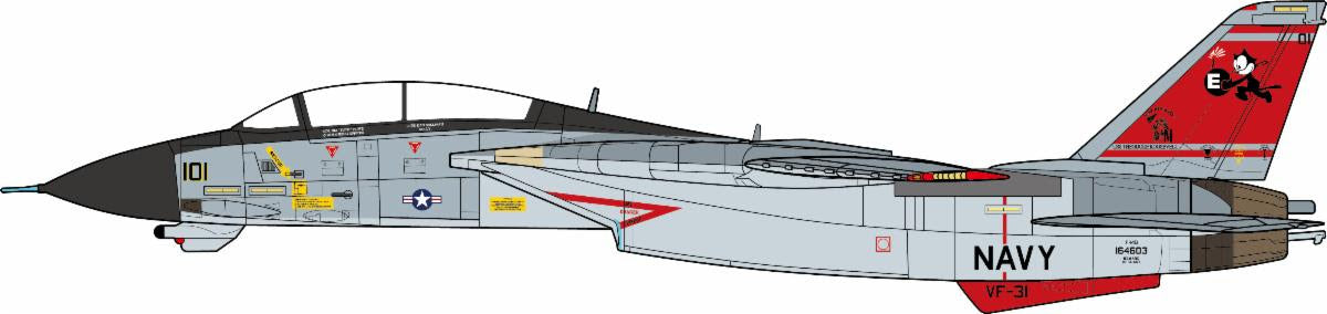 JC Wings JCW-72-F14-015 1:72 F-14D Tomcat U.S. NAVY, VF-31 Tomcatters, The Last Flight, 2006