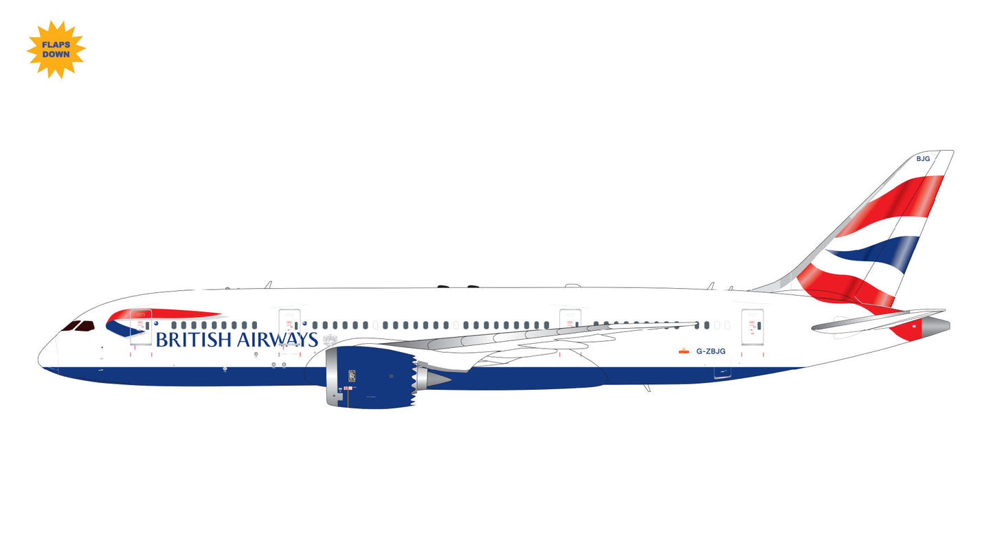 Pre-Order Gemini Jets G2BAW1120F 1:200 British Airways Boeing 787-8 (Flaps Down)