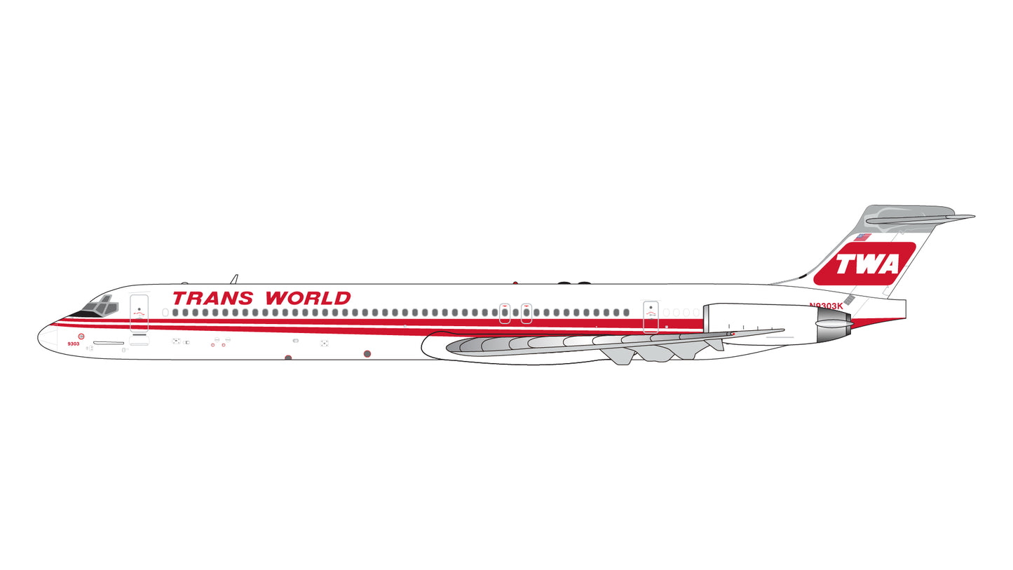 Gemini Jets GJTWA2009 1:400 TWA MD-80