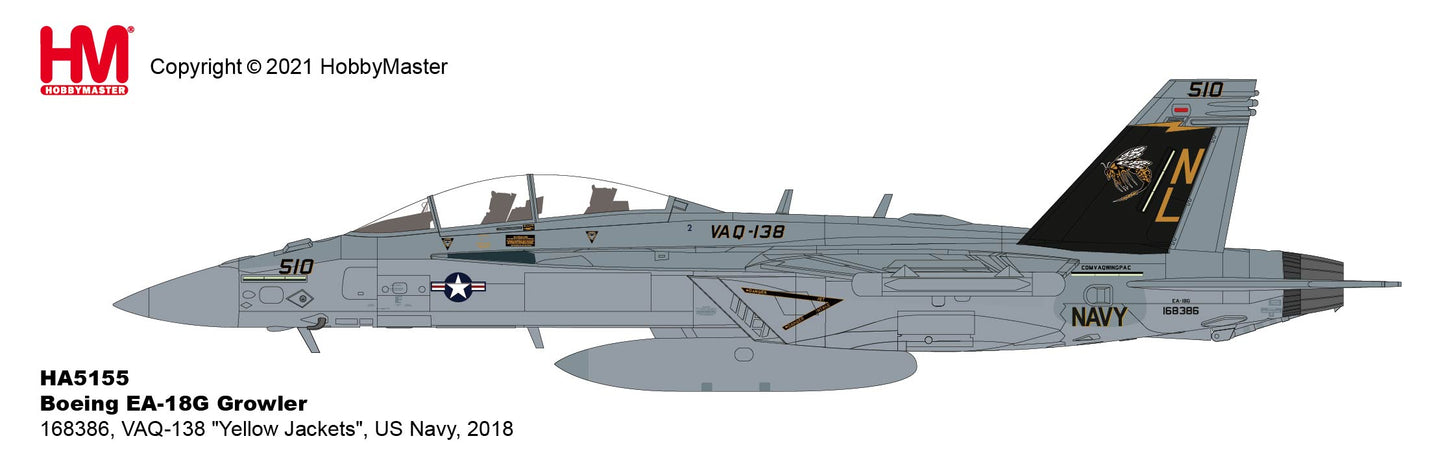 Hobby Master HA5155 U.S Navy EA-18G VAW-138 "Yellow Jackets"