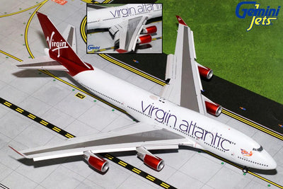 Gemini Jets G2VIR766F 1:200 Virgin Atlantic Boeing 747 - 400 (Flaps Down)