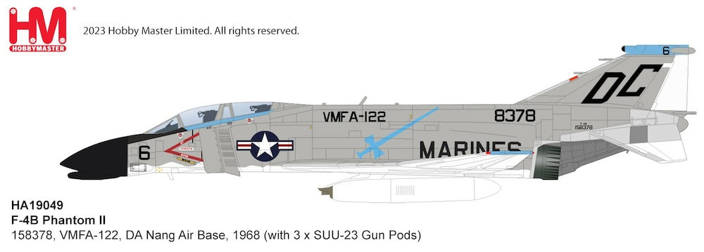 Hobby Master HA19049 1:72 USMC F-4B VMFA-122 DA Nang Air Base. 1986