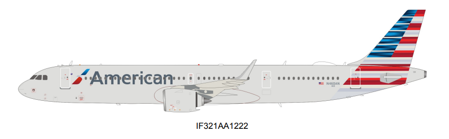 *Inflight IF321AA1222 1:200 American Airlines Airbus A321-200