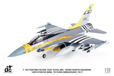 JC Wings JCW - 72 - F16 - 013 1:72 F - 16C Fighting USAF 149th FW, 182nd FS TX ANG, #86 - 0321, Joint Base San Antonio, TX, Squadron 70th Anniversary 2017